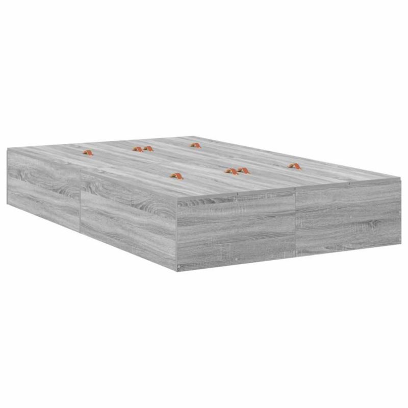 Rama łóżka WaszeMeble 135x190 cm Szary sonoma drewno WM-3335426 1 szt.