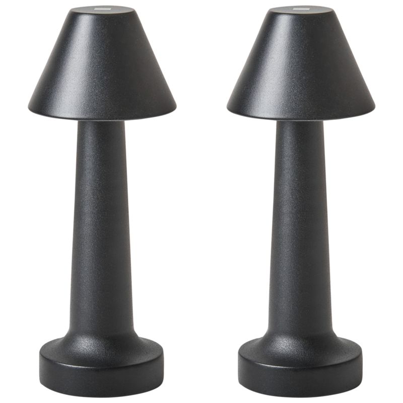 Zestaw 2 bezprzewodowych lamp stołowych LED Joanes Ze ściemniaczem Metal Czarny 1par.