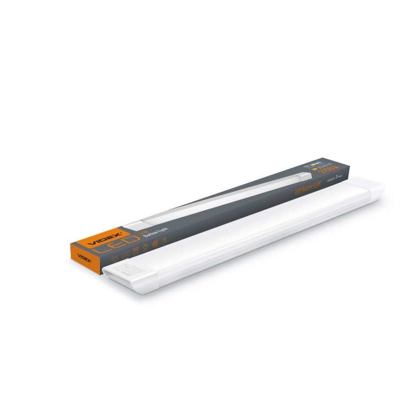 Oprawa liniowa do garażu warsztatu Videx Batten biała LED 27W 5000K 3550lm IP20 wym: 2,5 x 61,5 x 7,5 cm - 1 szt.
