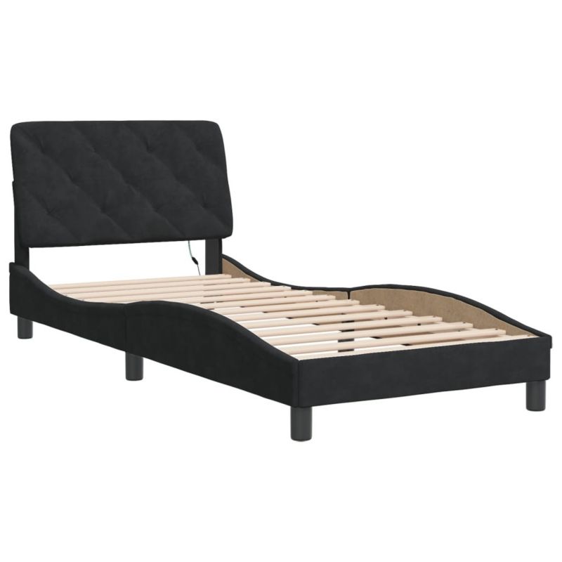 Łóżko tapicerowane WaszeMeble 80x200 cm czarna WM-3213821 1 szt.