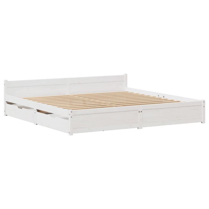 Łóżko drewniane WaszeMeble 160x200 cm biała WM-3301693 1 szt.