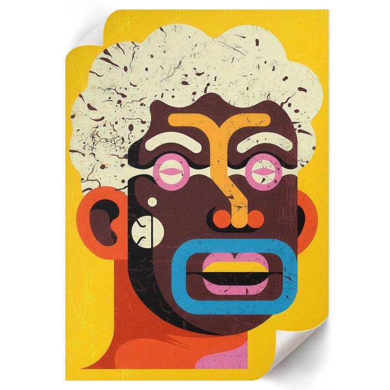 Plakat ArtPrintCave 59,5x84 cm Abstrakcyjny portret Pixel 1 szt.