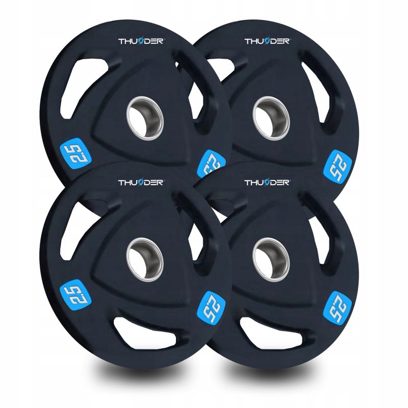 Zestaw obciążeń olimpijskich THUNDER SET-O-02-10KG 4x2,5kg gumowane otwór 51mm 4szt.