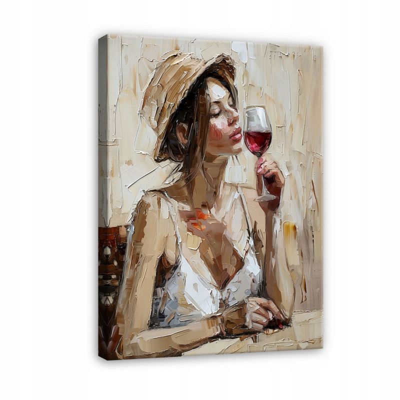 Obraz Na Płótnie WALLARENA 100x70 cm Do Salonu Sypialni Kuchni Kobieta W Kapeluszu 1 szt.