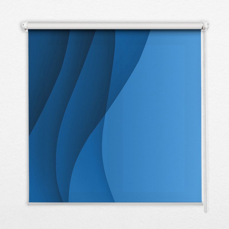 Roleta Wewnętrzna Tulup 150x180 cm Niebieskie Fale Montaż do ściany/sufitu 1 szt.