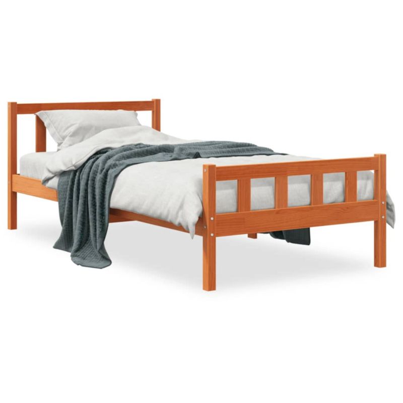 Łóżko drewniane WaszeMeble 75x190 cm brąz WM-844389 1 szt.