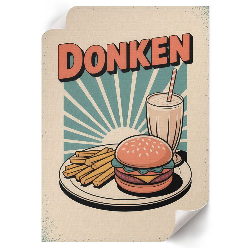 Plakat Do Sypialni ArtPrintCave 29,7x42 cm Retro fastfood 3 Steps 1 szt.