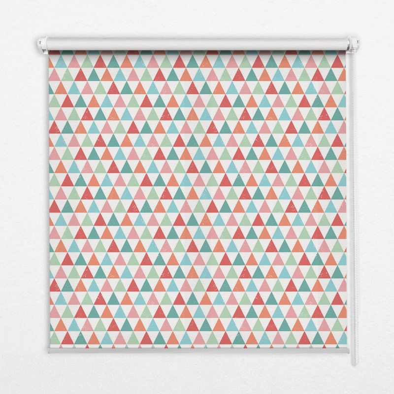 Roleta Dekoracyjna Tulup 60x140 cm Kolorowe Trójkąty Montaż do ściany/sufitu 1 szt.