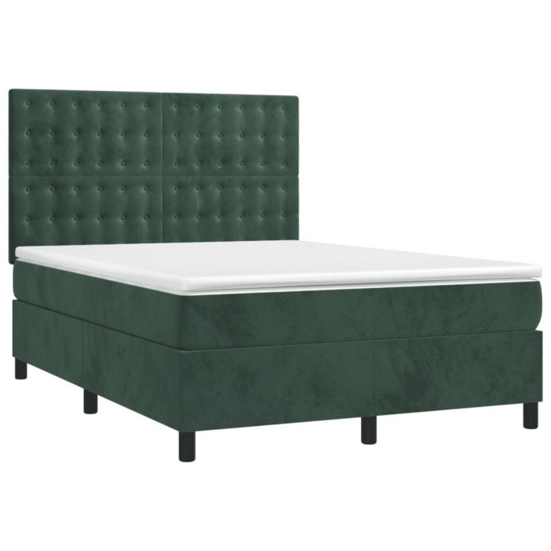 Łóżko kontynentalne WaszeMeble 140x190 cm zielone WM-3143262 1 szt.