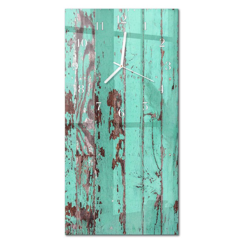 Zegar Ścienny Kuchenny Tulup 30x60 cm z Białymi Wskazówkami Ściana Drewniana 1 szt.