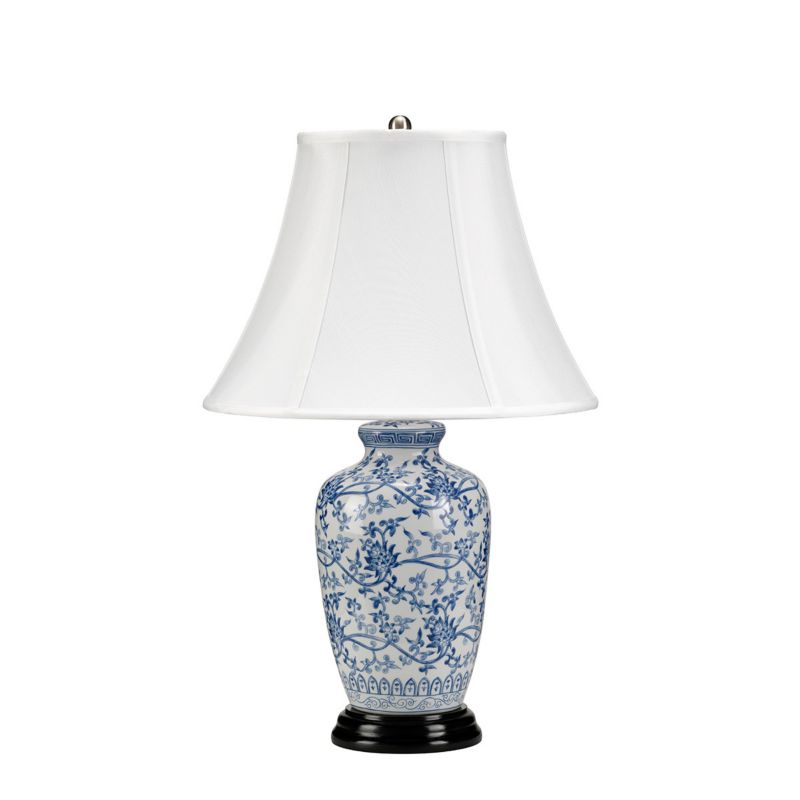 Lampka stołowa Elstead Blue Ginger Jar biało-niebieska 1 x E27 x 60W IP20 wym: 57 x 36 x 16 cm porcelana - 1 szt.