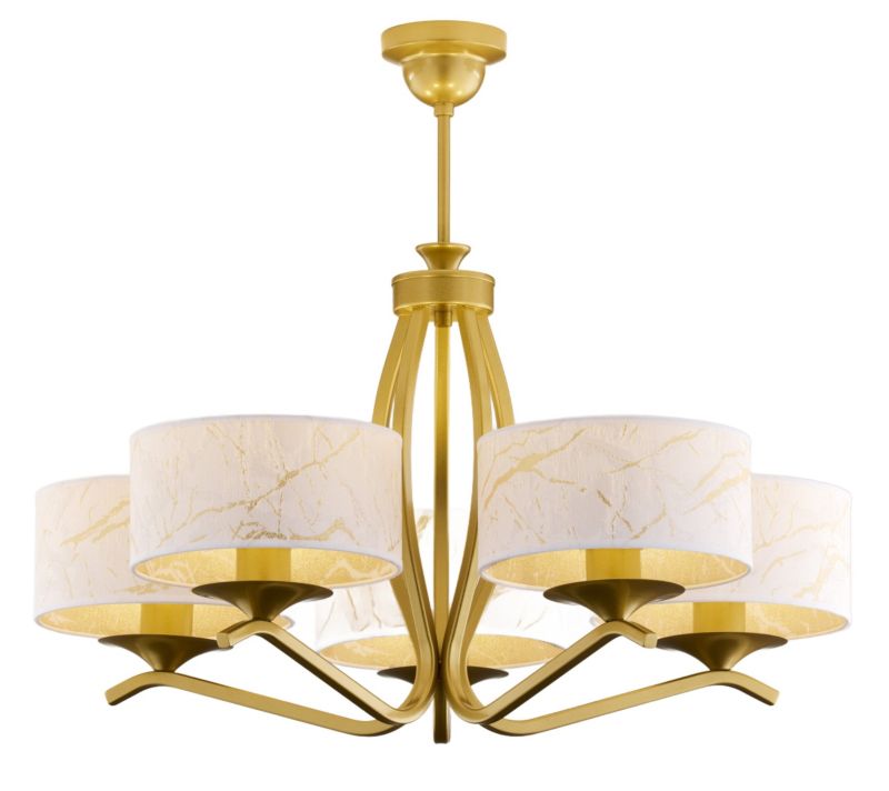 Lampa sufitowa Jupiter KASZMIR złota 5xE27x40W IP20 - 1 szt