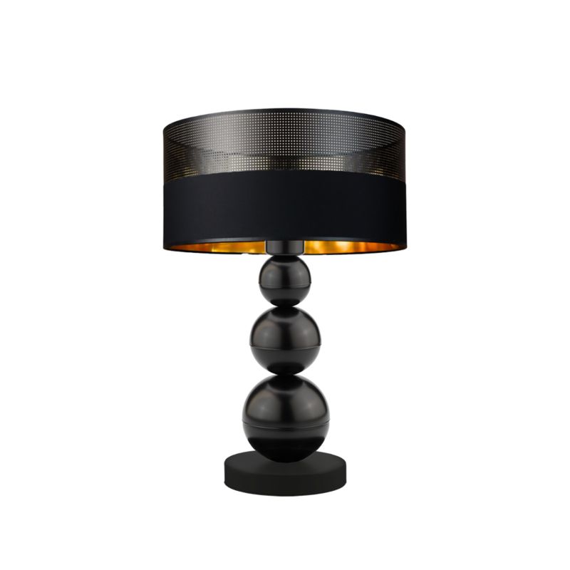 Lampka Nocna Volta Light Factory Bubble Abażur Czarny/Czarny ze złotem 1xE27 1szt.