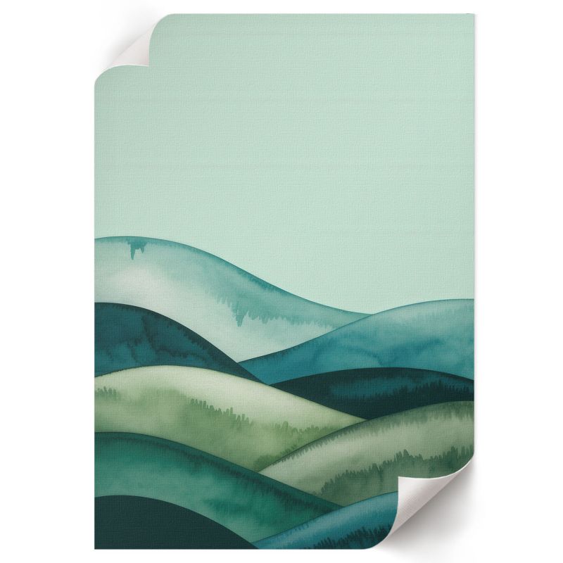 Wydruk Na Płótnie ArtPrintCave 21x29,7 cm Zielone wzgórza Punkt Widzenia 1 szt.