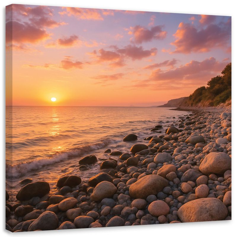 Obraz do salonu sypialni Feeby Zachód słońca Plaża Krajobraz 40x40cm 1szt