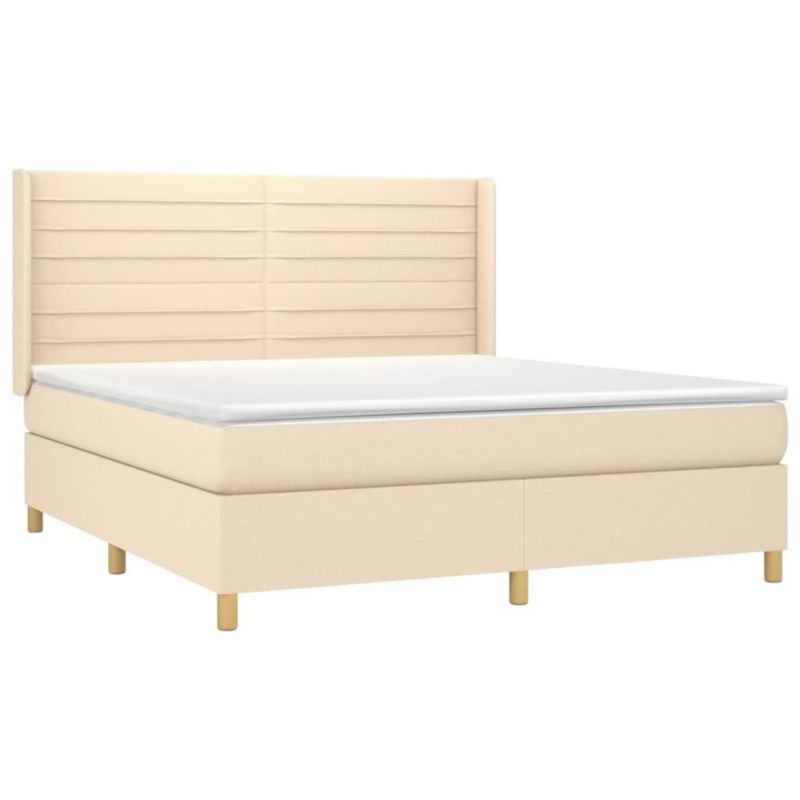 Łóżko kontynentalne WaszeMeble 180x200 cm kremowe WM-3138978 1 szt.