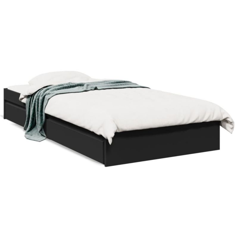 Łóżko drewniane WaszeMeble 90x190 cm czarna WM-3280707 1 szt.