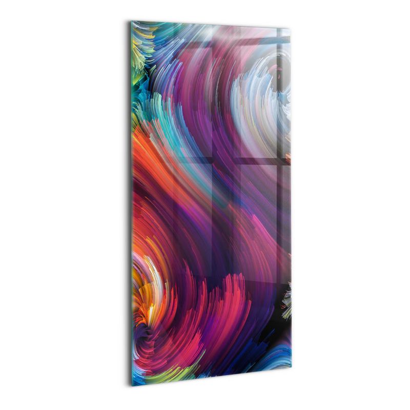 Szklany Obraz Ścienny Wallfluent 60x120 cm Abstrakcja fale 1 szt.