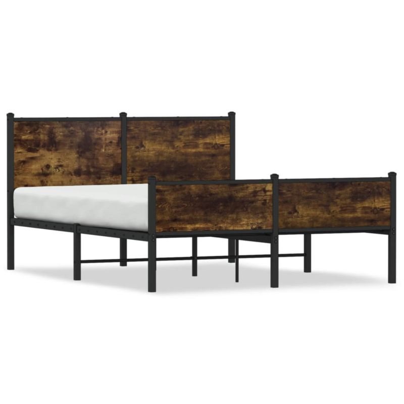 Łóżko metalowe WaszeMeble 137x190 cm brązowe WM-4007849 1 szt.