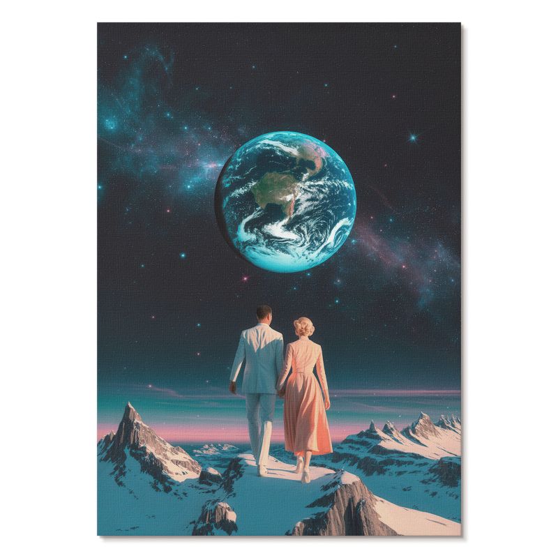 Obraz Plakat Canvas Tulup 21x29,7 cm (A4) Kosmiczny spacer Do salonu, biura, sypialni 1 szt.