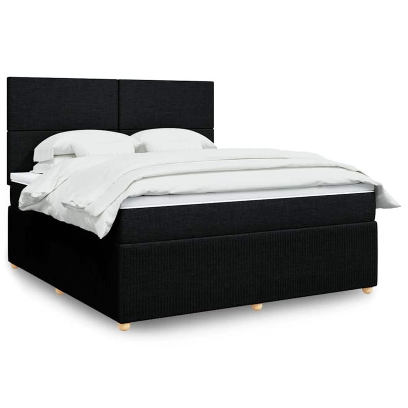 Łóżko z materacem WaszeMeble 180x200 cm Czarny tkanina WM-3292130 1 szt.