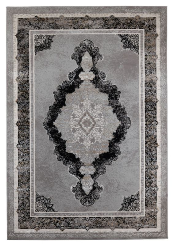 Dywan Multidecor Grece 200x290cm klasyk palace czarno-srebrny 1 szt