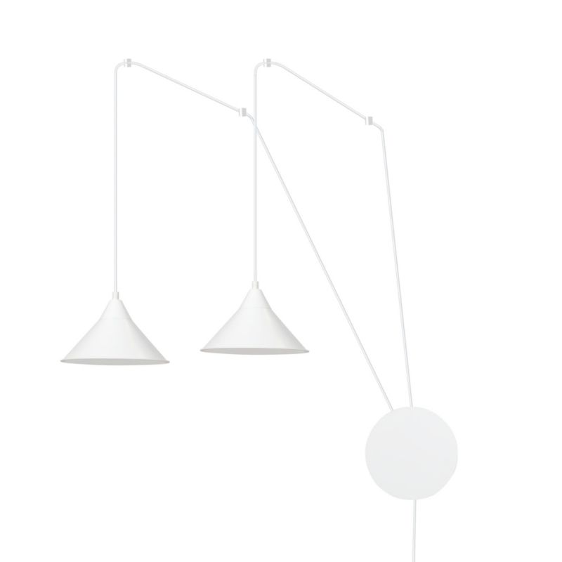 Lampa sufitowa wisząca Emibig Abramo 6583 biała 24 cm szerokości 2xE27 x 15W 1 szt.