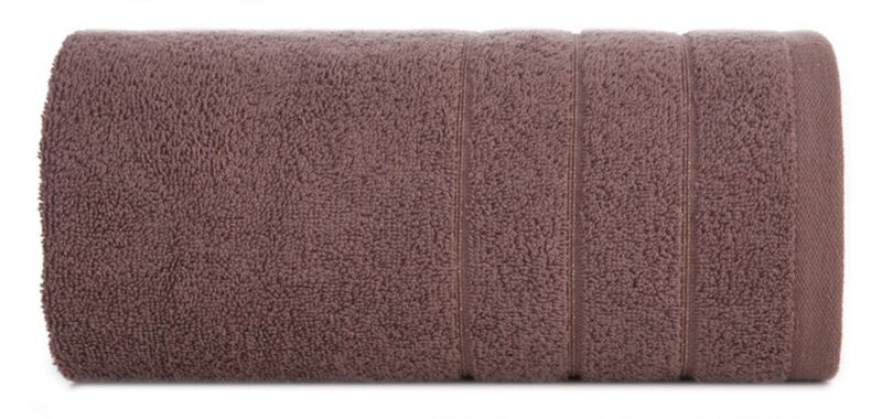 Ręcznik frotte Eurofirany Dali 70x140 brązowy jasny 1 szt.