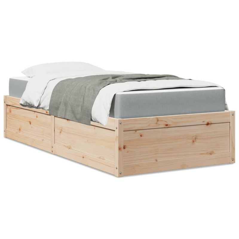 Łóżko tapicerowane WaszeMeble 90x190 cm brązowe WM-3281955 1 szt.