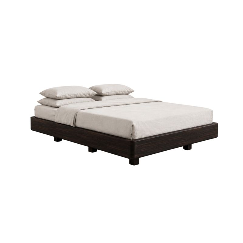 Łóżko lewitujące drewniane bukowe LENA FLAT bez szafek 200x200 cm palisander 1 szt.