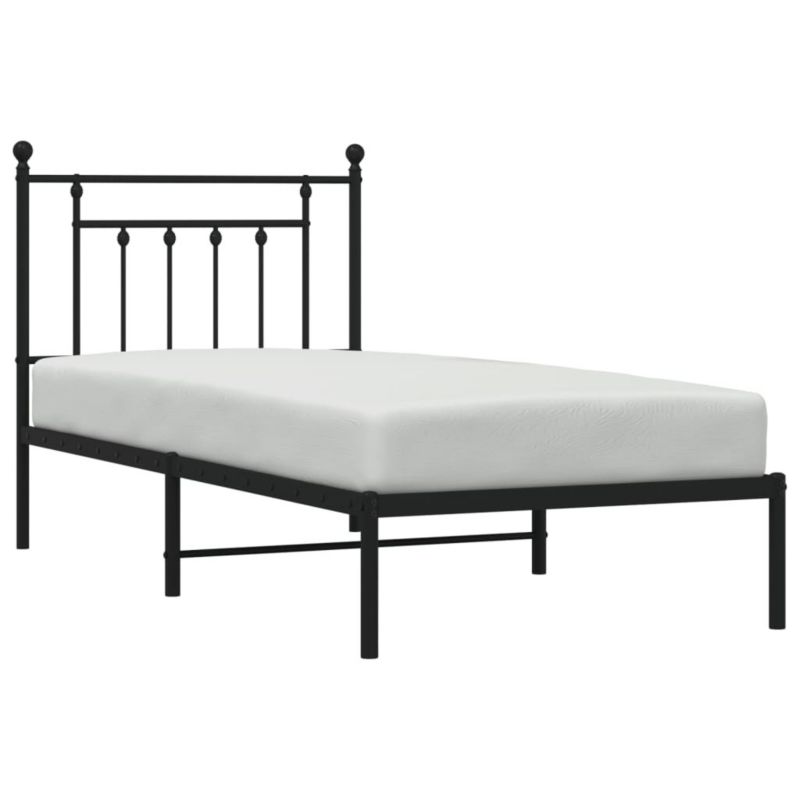 Łóżko metalowe WaszeMeble 90x190 cm czarna WM-353529 1 szt.