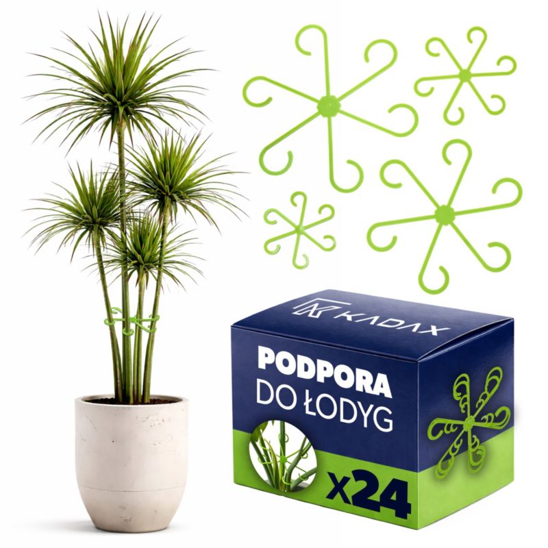 Podpory KADAX do łodyg zestaw 6-16 cm zielone 24 szt.