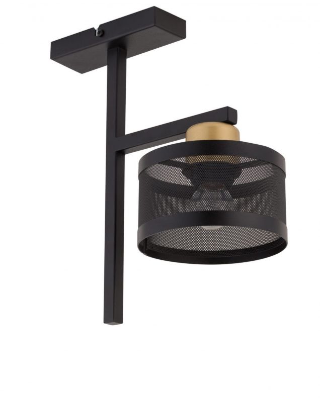 Lampa sufitowa wisząca Sigma Lighting Off 4367 czarno-złota dekoracyjna 1xE27 x 1 szt.
