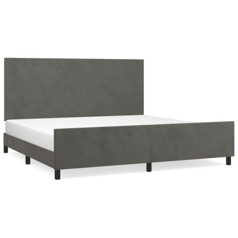 Łóżko tapicerowane WaszeMeble 200x200 cm ciemnoszara WM-3125654 1 szt.