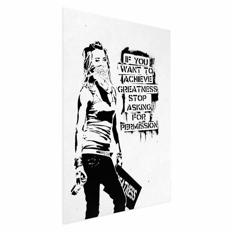 Plakat Artgeist Dziewczyna z graffiti 21x30 cm bez ramy 1 szt