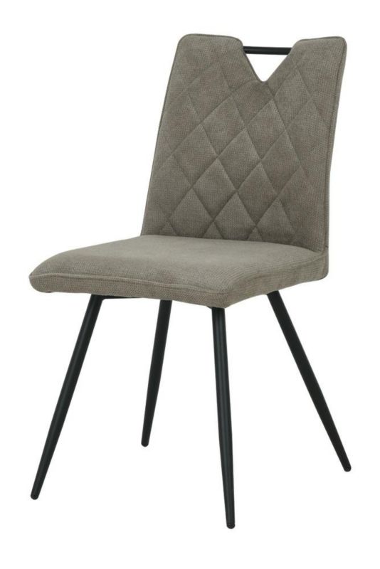 Krzesło tapicerowane DALIA HowHomely ciemnobeżowe 86 cm 1 szt.