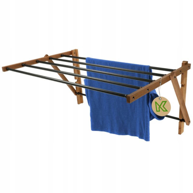 Suszarka Na Pranie KADAX Łazienkowa Drewniana 85cm Ścienna Naścienna Eco 1szt.