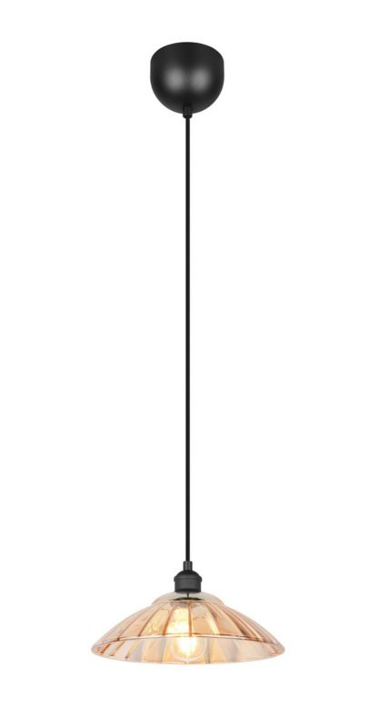 Lampa wisząca RL ELUNA czarno-bursztynowa 1xE27x60W IP20 wym:150x29,5x29,5cm - 1 szt.