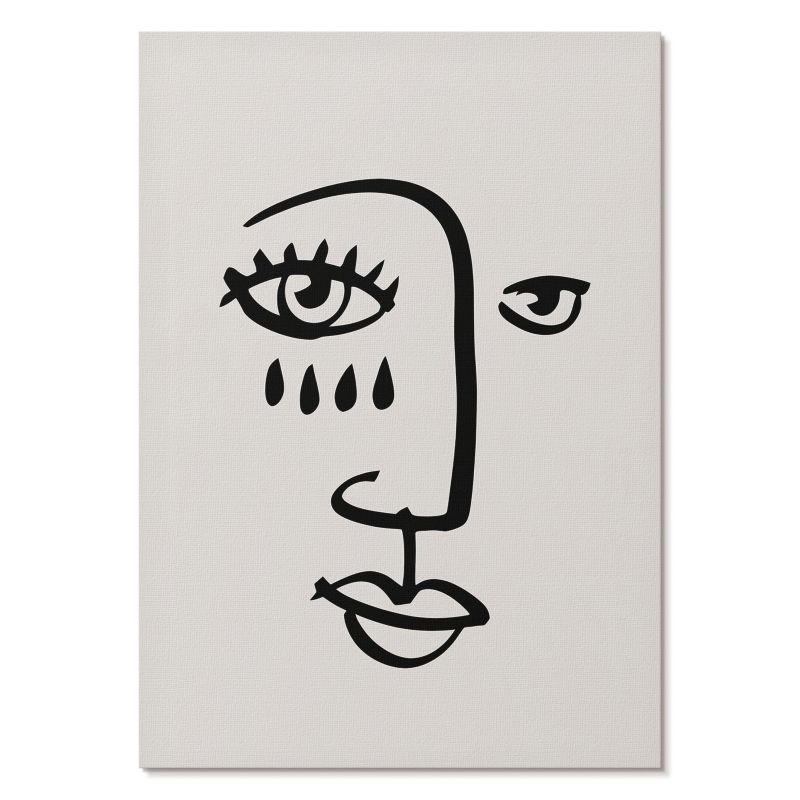 Plakat na Ścianę Tulup 21x29,7 cm (A4) Twarz abstrakcyjna Do salonu, biura, sypialni 1 szt.