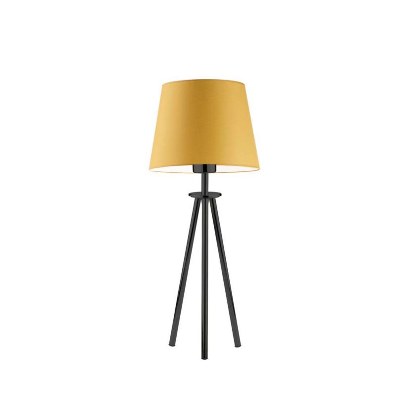 Lampka Nocna Volta Light Factory Deco Abażur Musztardowy Stożek 1xE27 1szt.