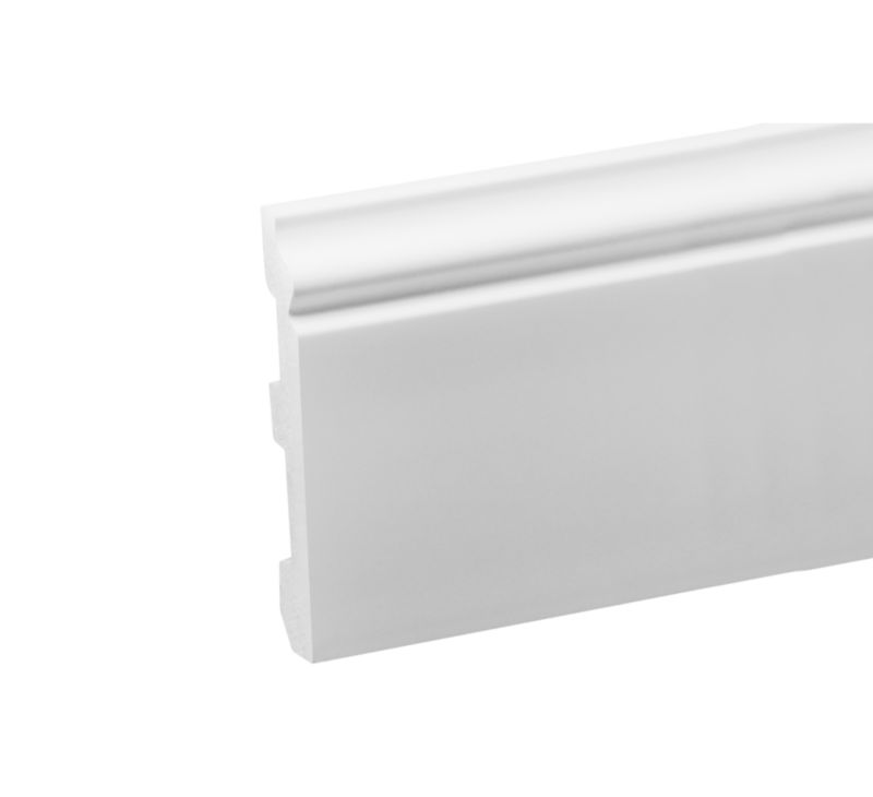 Listwa przypodłogowa Cezar Biały połysk 2440x79x12,9mm HDPS 1 szt.