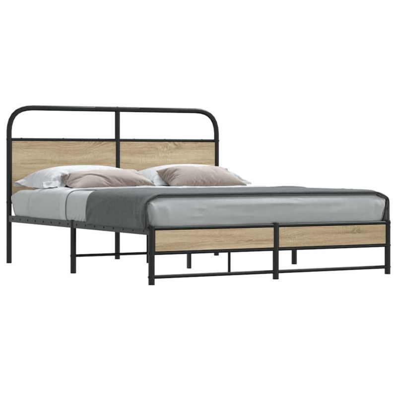 Łóżko metalowe WaszeMeble 160x200 cm dąb WM-3318679 1 szt.
