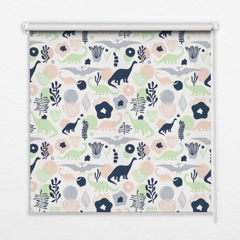 Roleta Do Kuchni Tulup 100x100 cm Kolorowe Dinozaury Montaż do ściany/sufitu 1 szt.
