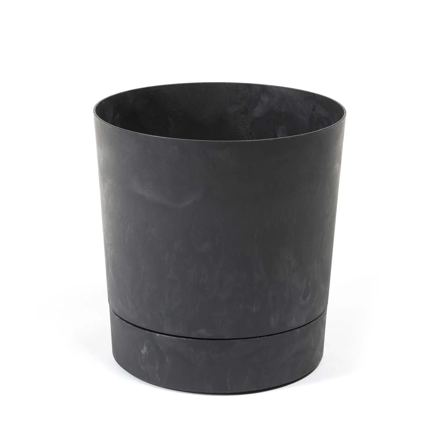 Doniczka Aura czarna beton recycled - śr. 35 cm