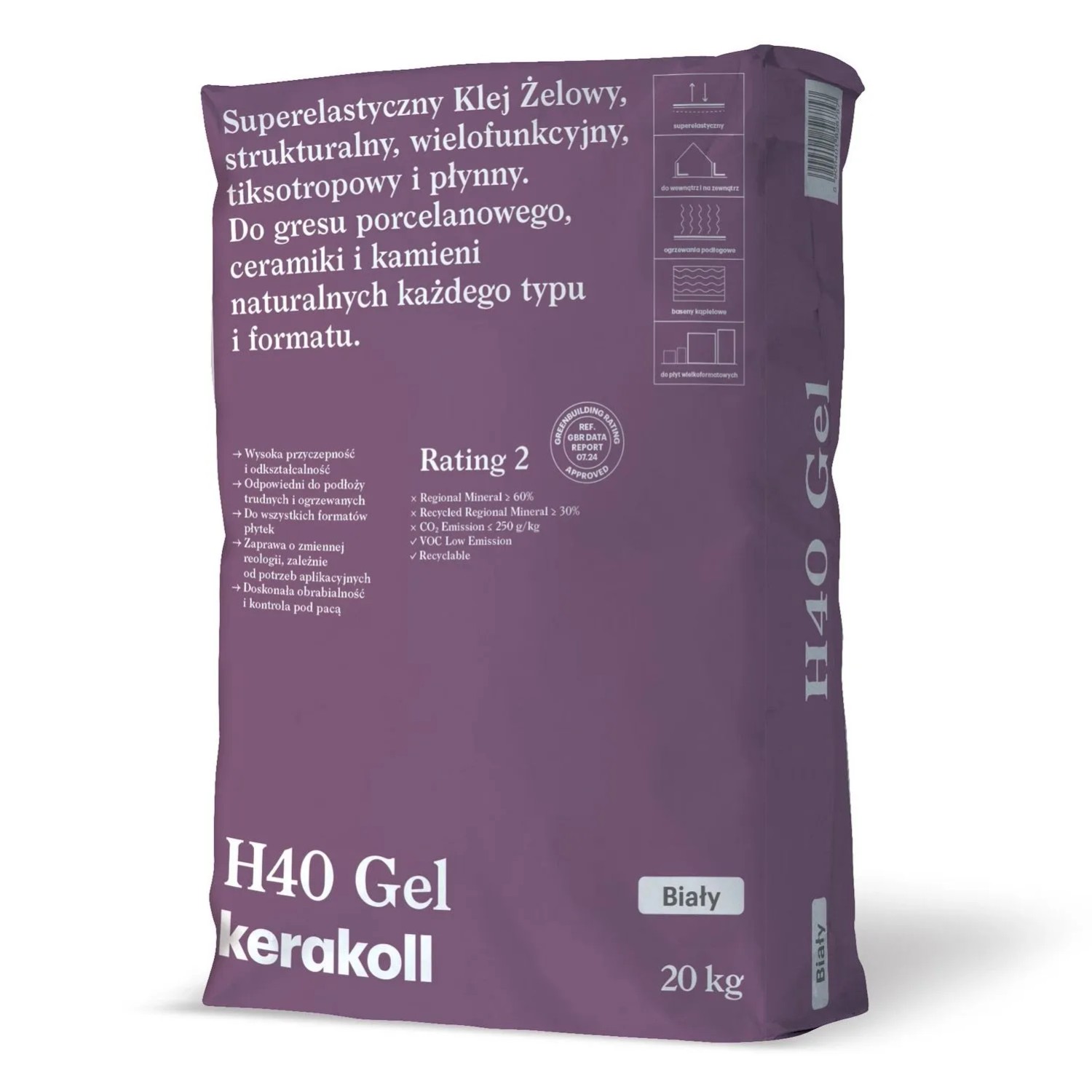 Kerakoll Klej H40 Gel biały 20 kg