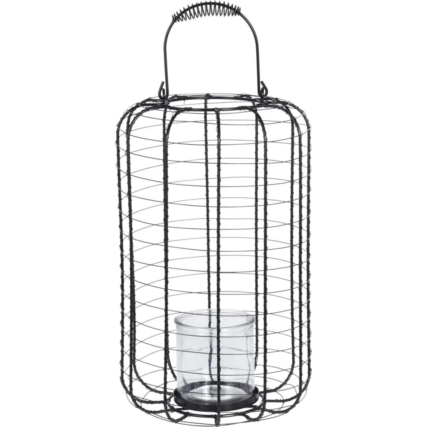 Lampion FIN z wkładem metal czarny 23 cm x 37 cm