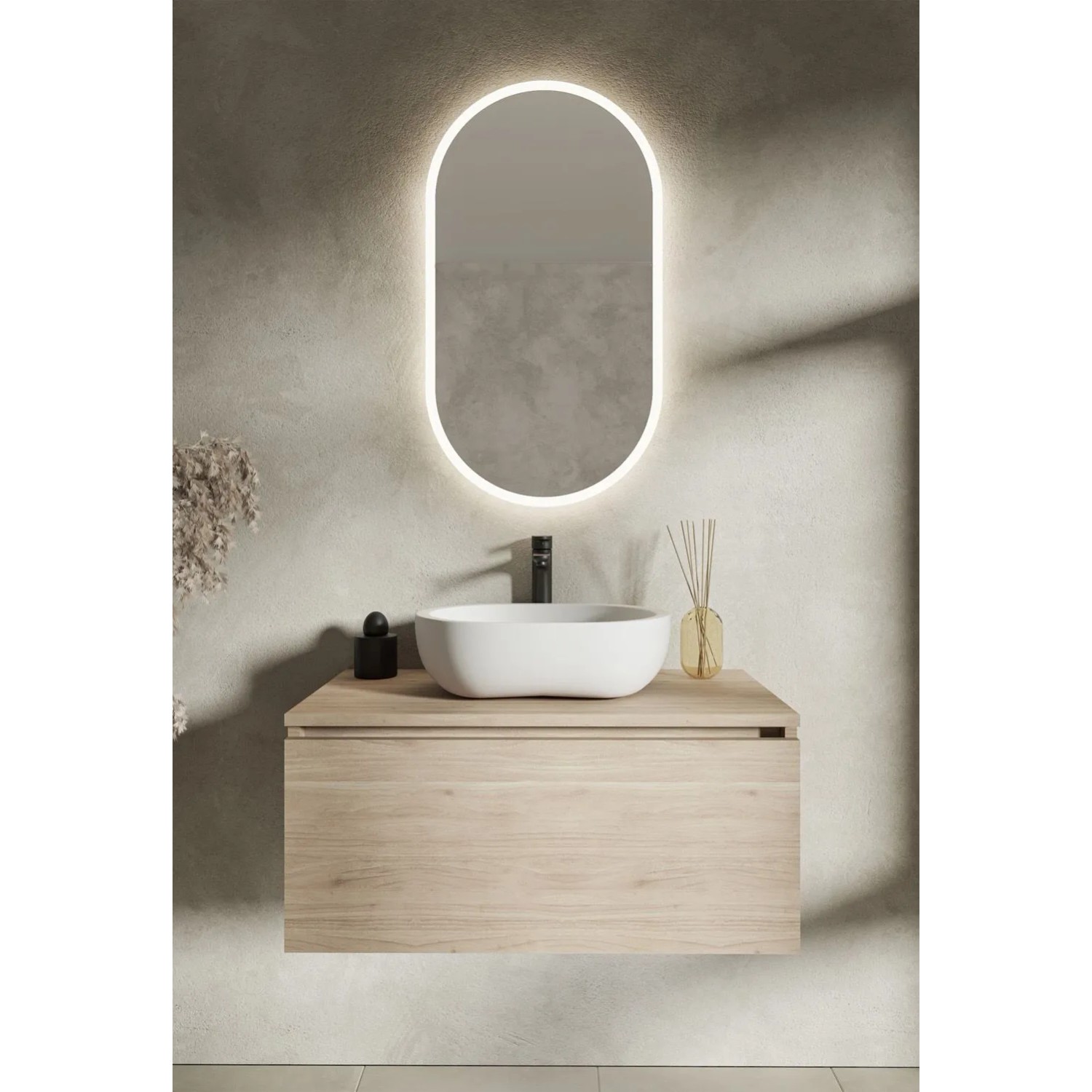 Lustro LED Comet Białe 50x90cm