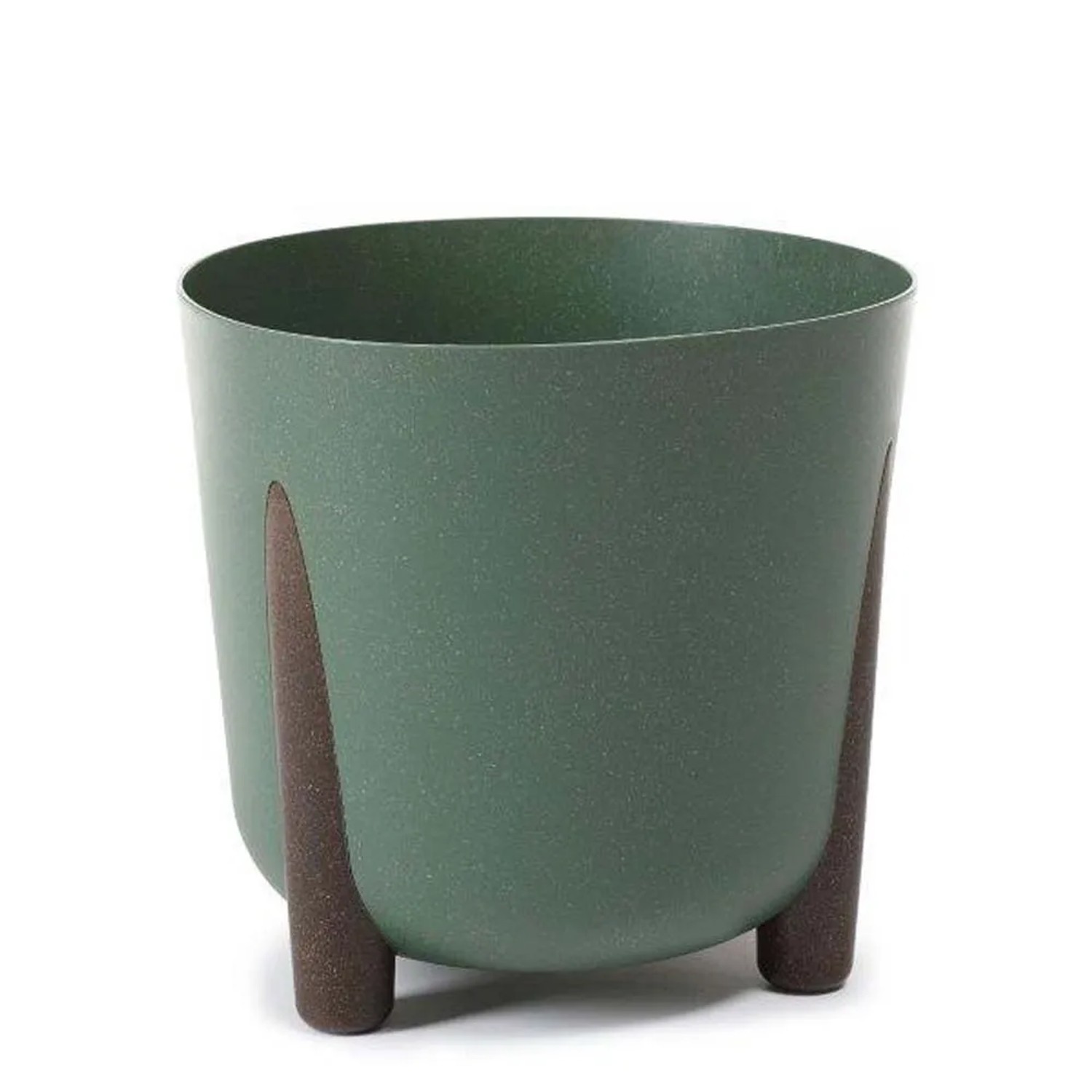 Donica Frida wood zielona - śr. 30 cm