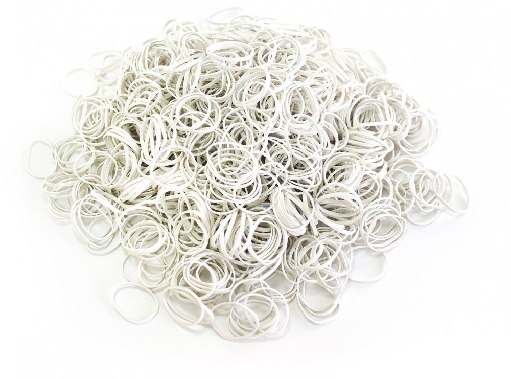 Gumki recepturki Emerson, 30mm, 1kg, biały