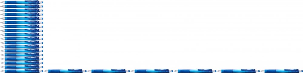 36x Ołówek automatyczny Energize Pentel PL105, 0.5mm, z gumką, niebieski